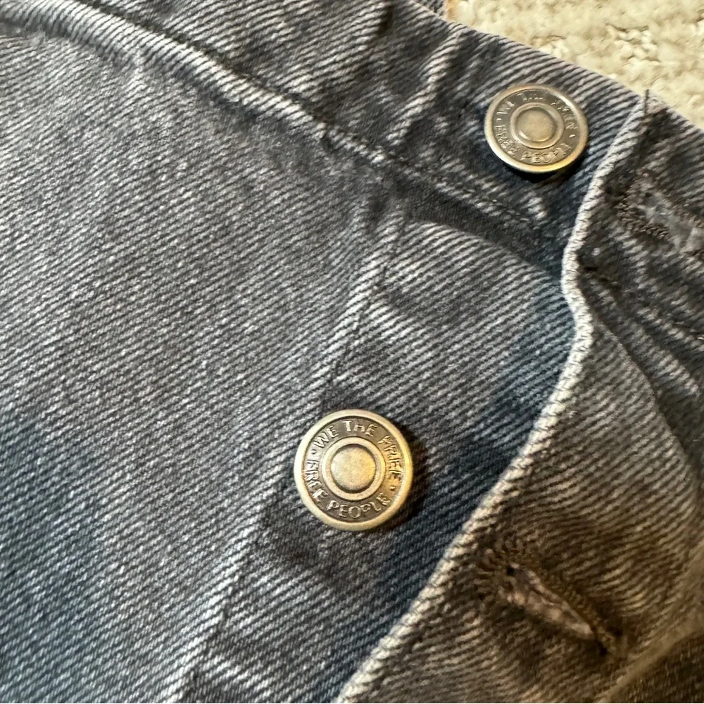free people ziggy ‎ Black Shelby Washed Button-Up Denim Overalls Twenty Six